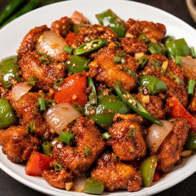 Chicken Chilli at Triveni Restaurant