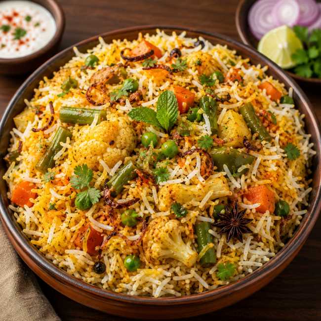 Veg Biryani at Triveni Restaurant