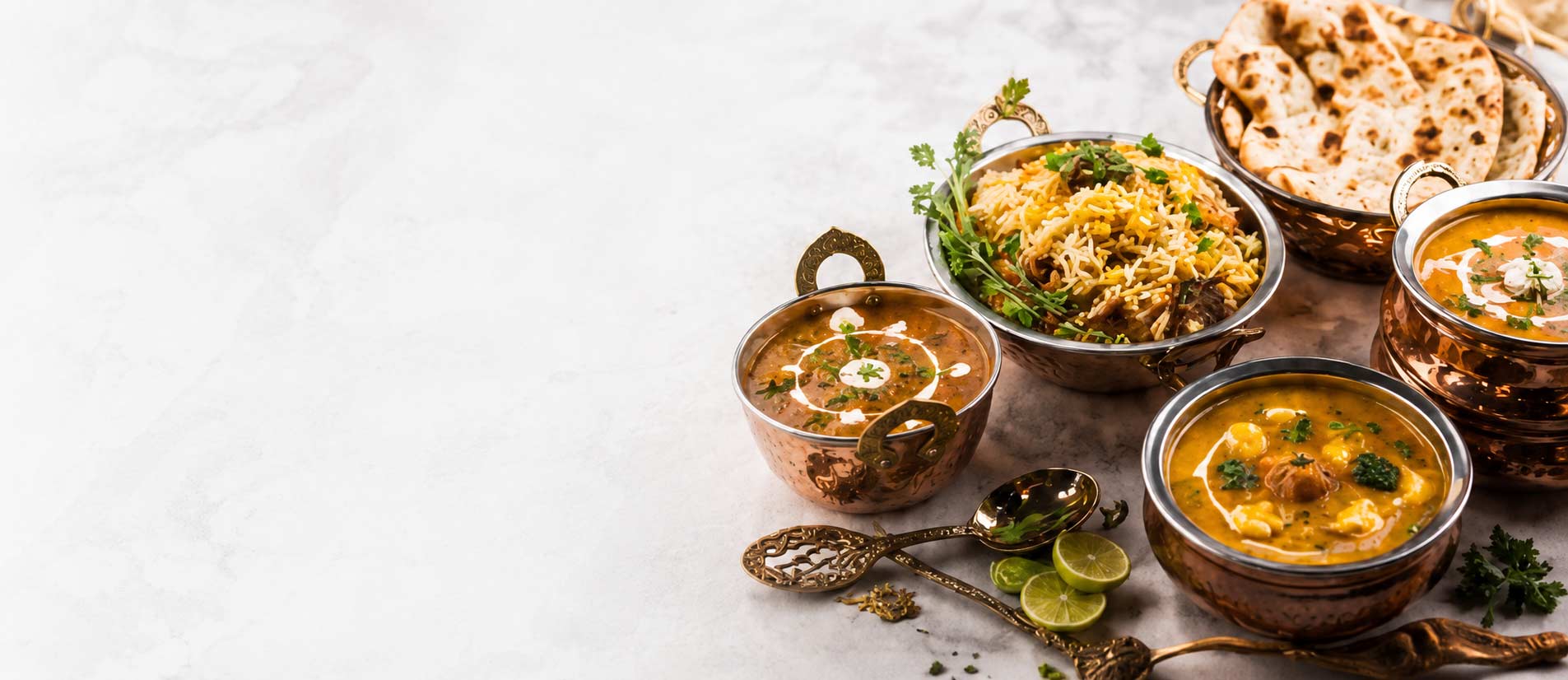 Authentic Indian dishes served at Triveni Restaurant